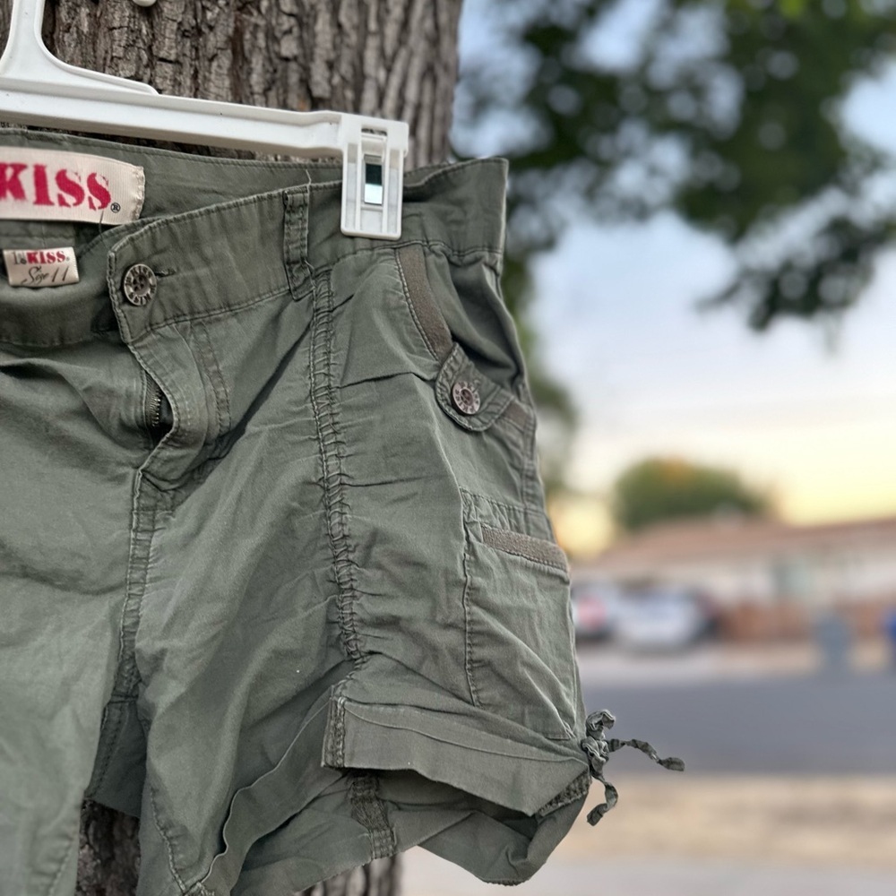 1st Kiss Olive Women's Cargo Shorts - Picture 6 of 7